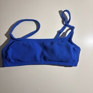 Vibrant Blue Textured Bikini Top
